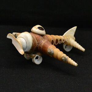Unique Shell Crafted Airplane Folk Art Nautical Decor Aviation Beach Theme